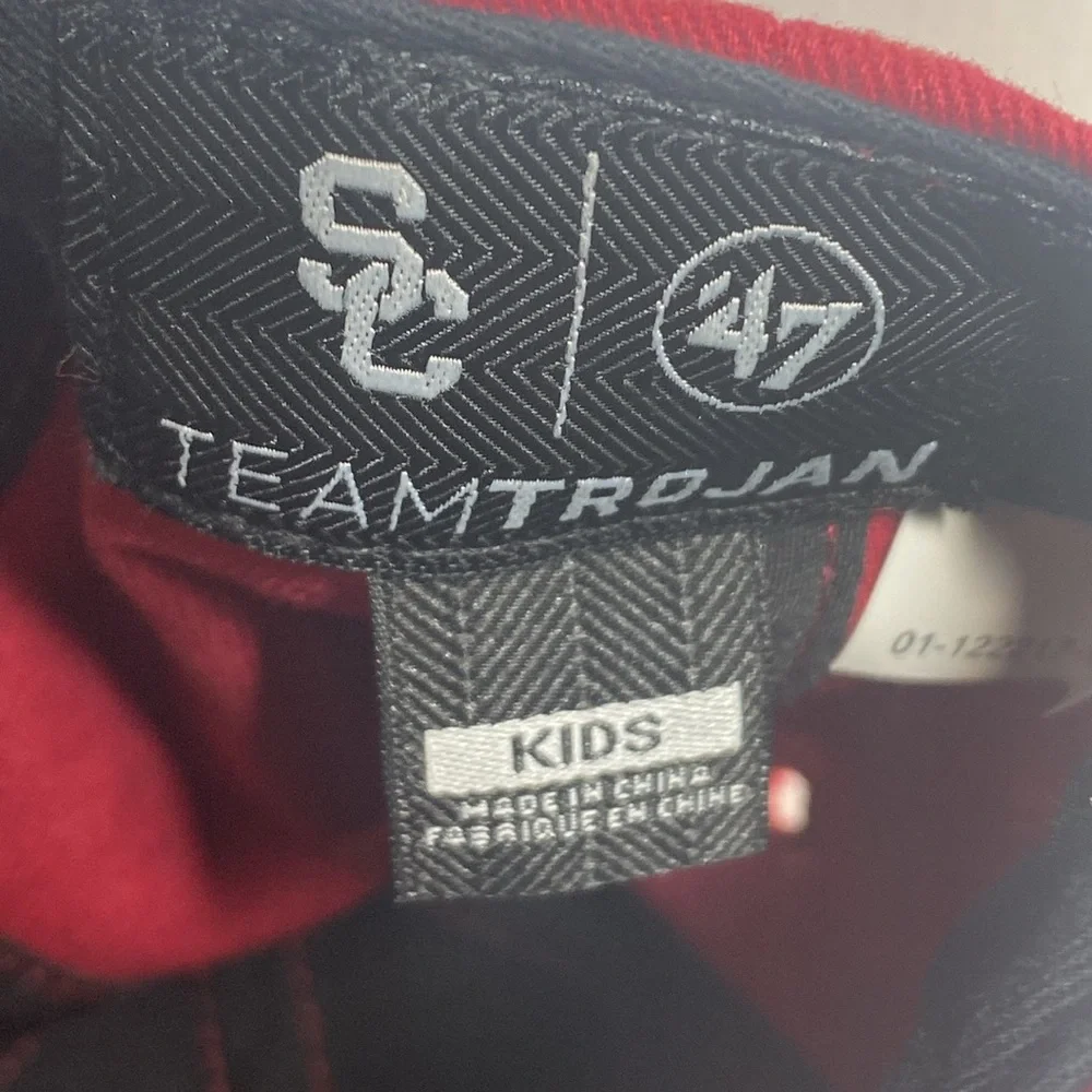 SC  Team Trojan  Kids 47 Brand Cardinal Red /Gold Strapback Cap O/S NWT
